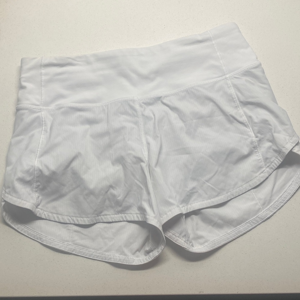 Lululemon Athletica White Athletic Shorts